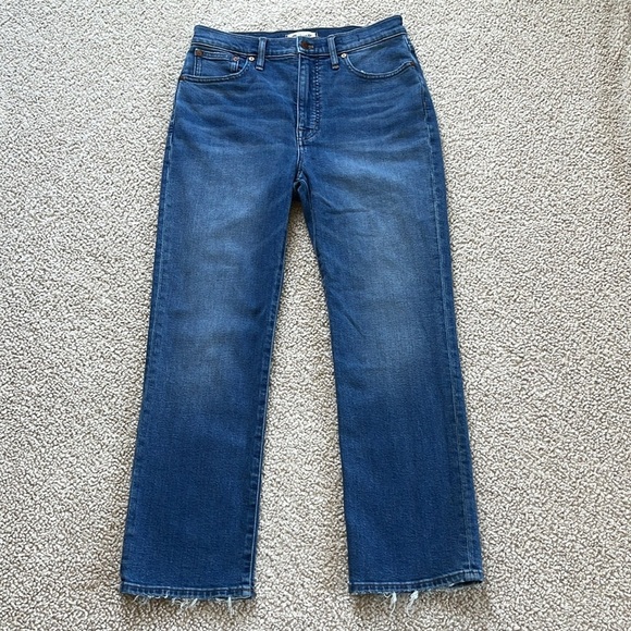 MADEWELL Slim Demi-Boot Jeans with Distressed Hem NWOT Size 29 - Picture 1 of 12